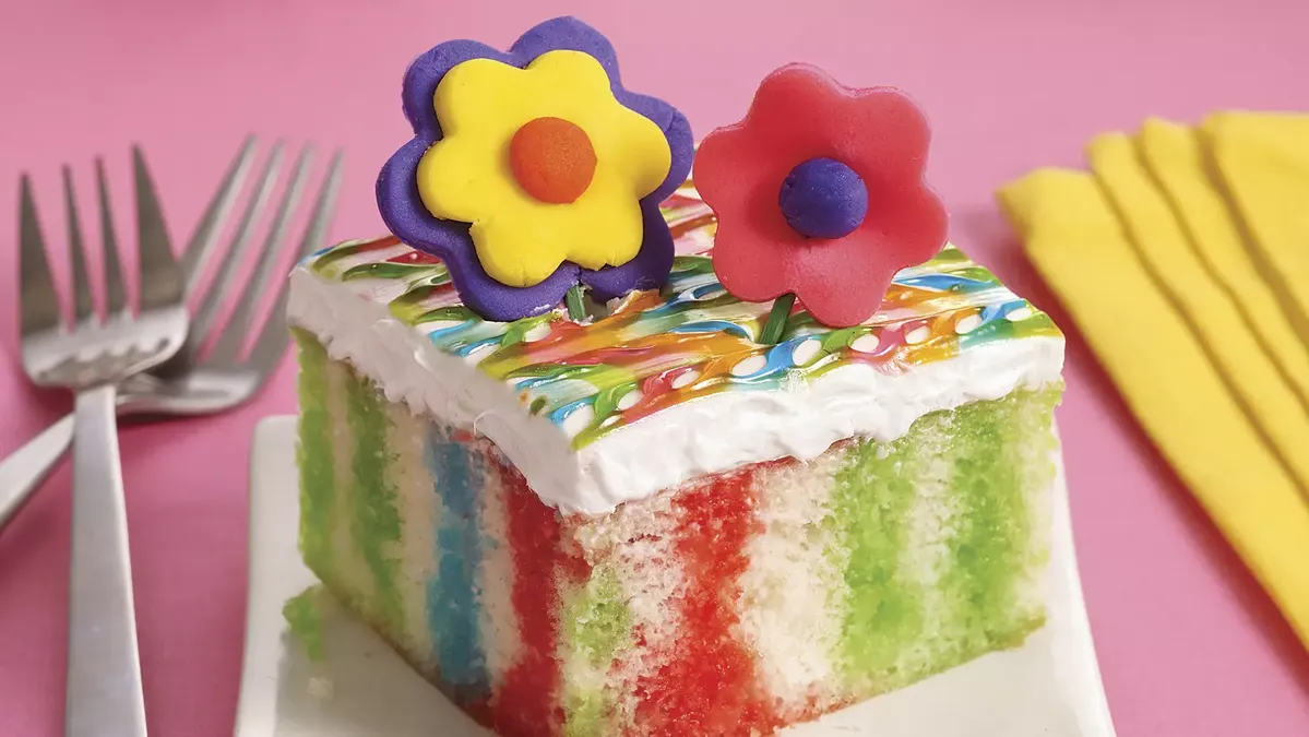 Tie Dye Poke Cake