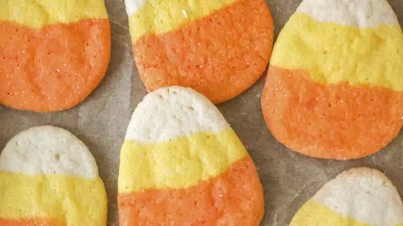 Candy Corn Sugar Cookies