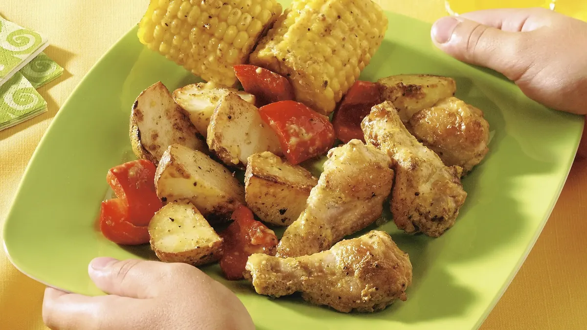 Roasted Chicken Drummie Dinner