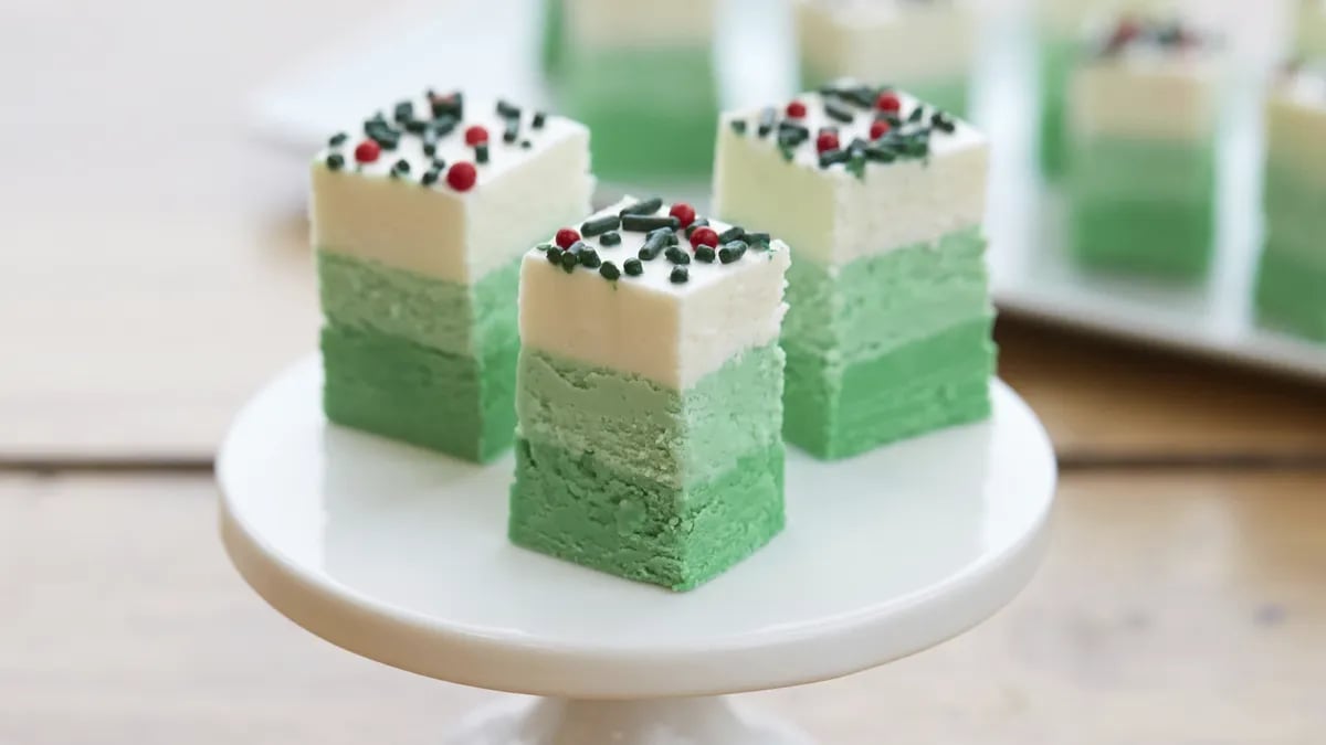 Green Ombre Christmas Fudge