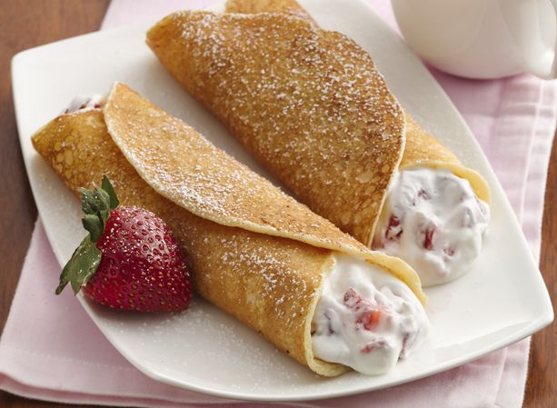 Strawberry Bliss Yogurt Wheat Crepes