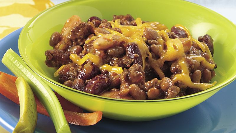 Slow-Cooker Favorite Ground Beef and Beans