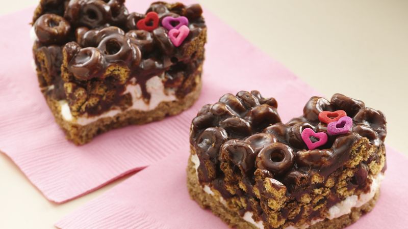 Chocolate Cheerios® Marshmallow Hearts