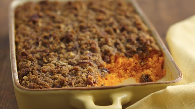 Carrot Soufflé with Pecan Topping