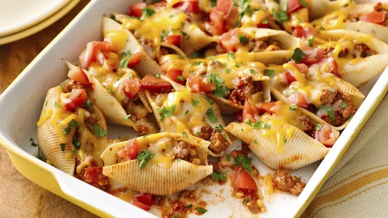 Taco-Stuffed Pasta Shells