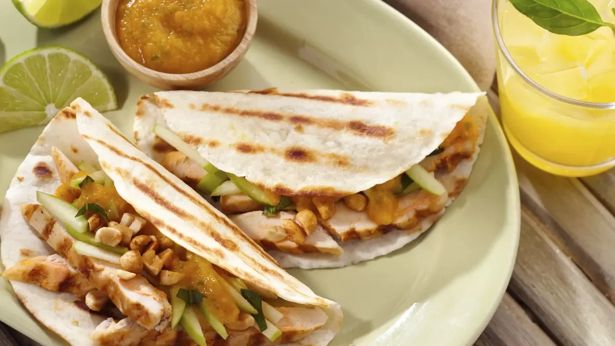 Coconut Curry Chicken Tacos