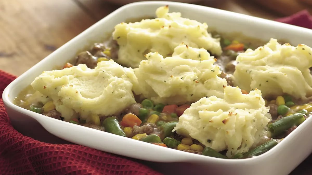 Mashed Potato and Sausage Casserole