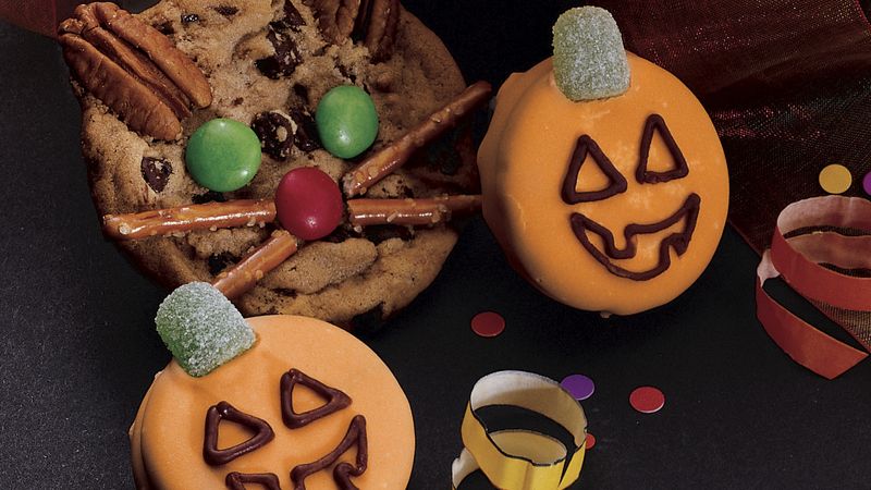 Frosted Jack-o-Lantern Cookies
