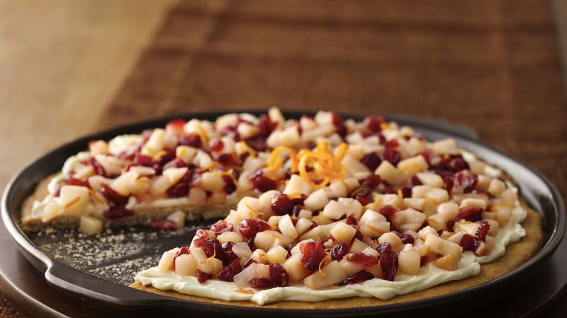 Pear and Cranberry Fruit Pizza
