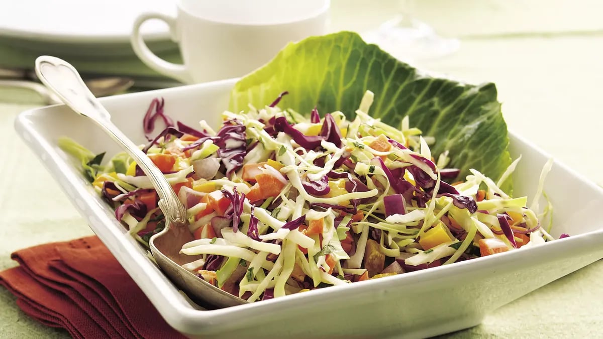 Coleslaw with Creamy Basil Dressing