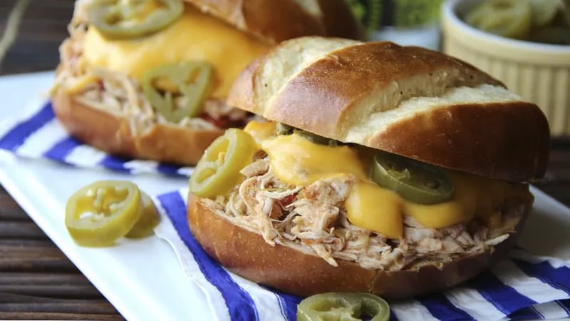 Slow-Cooker Jalapeño Popper Chicken Sandwiches