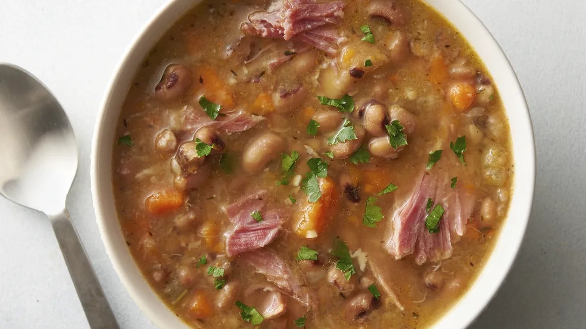 Slow-Cooker Ham and Black-Eyed Pea Soup