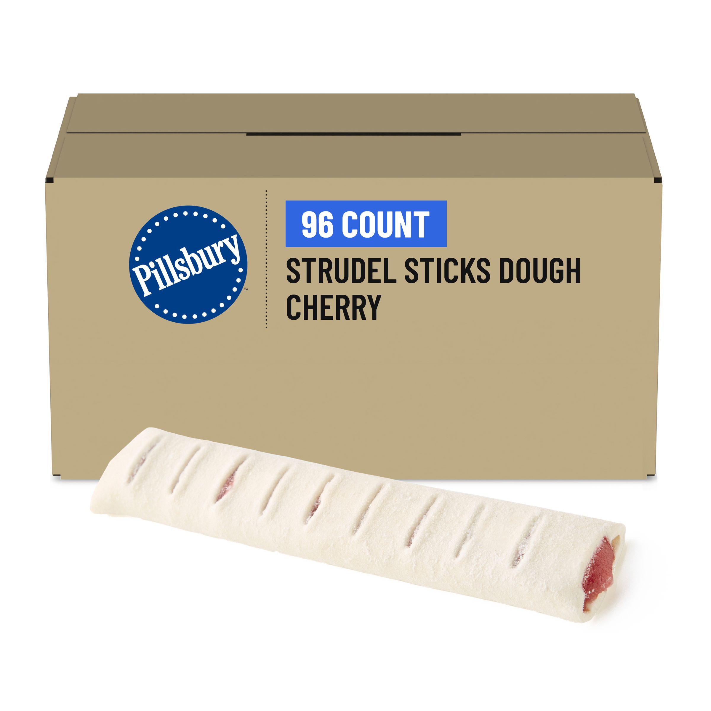  Case Optimized Hero Pillsbury Strudel Sticks Frozen Puff Pastry Dough Bulk Cherry 96/2.75 OZ