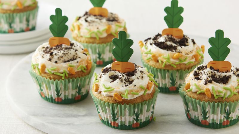 Easy Spiced Carrot Cake Cupcakes