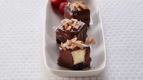 Ice Cube Tray Chocolate Covered Cheesecakes