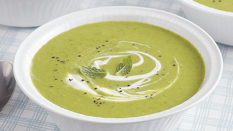 Chilled Minted Sweet Pea Soup