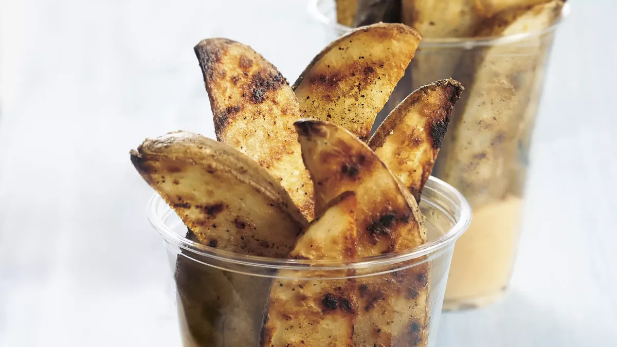 Grilled Potato Wedges with Barbecue Dipping Sauce