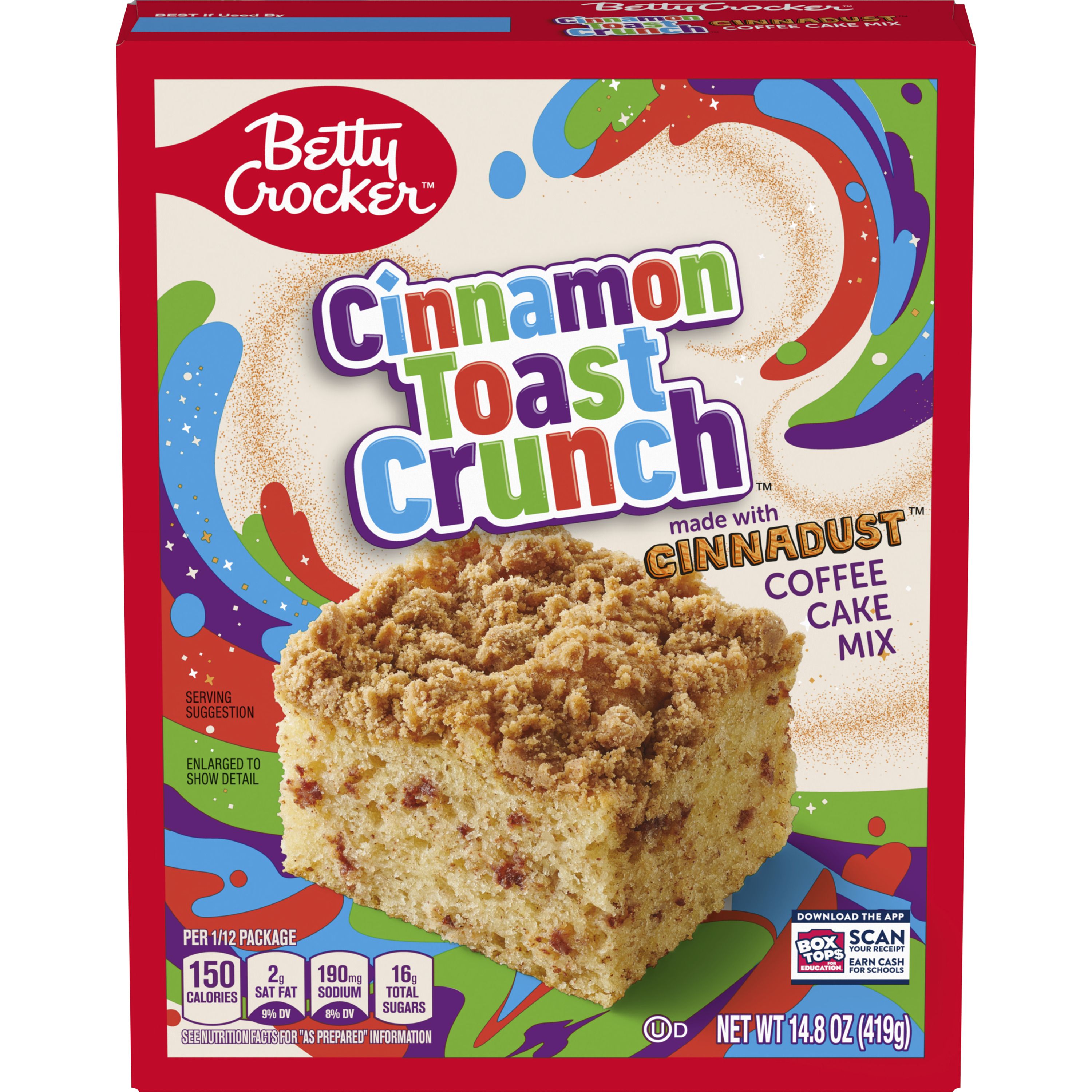 Betty Crocker Cinnamon Toast Crunch Coffee Cake Mix, 14.8 oz - Front