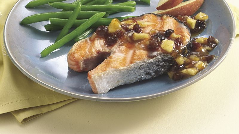 Grilled Salmon with Apricot Chutney