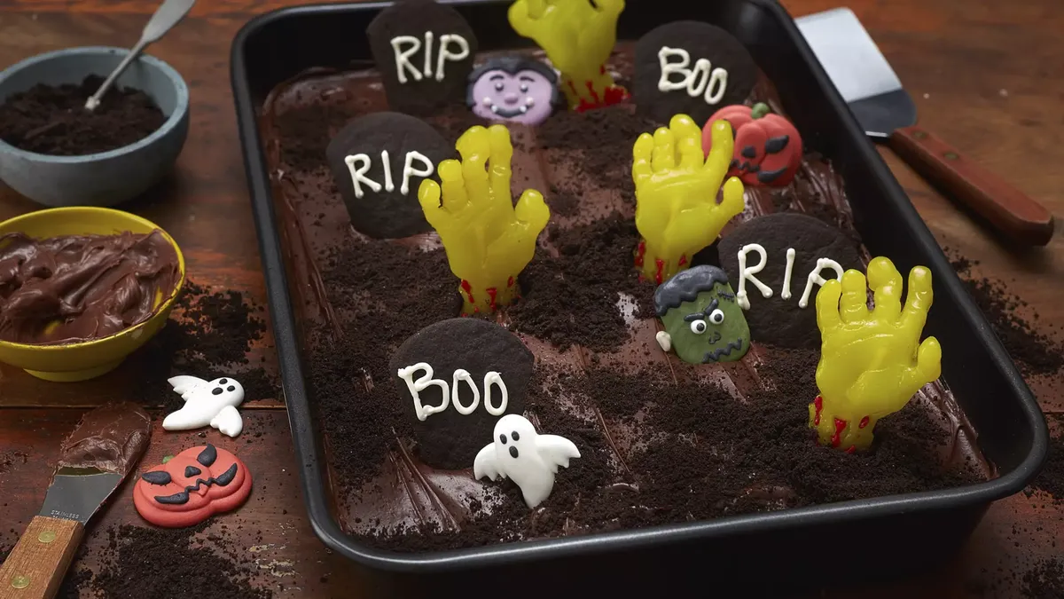 Zombie Graveyard Brownies