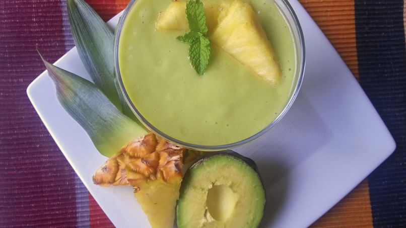 Avocado, Pineapple and Coconut Pudding