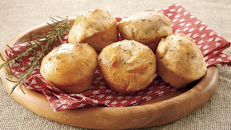 Rosemary Wheat Spoon Rolls