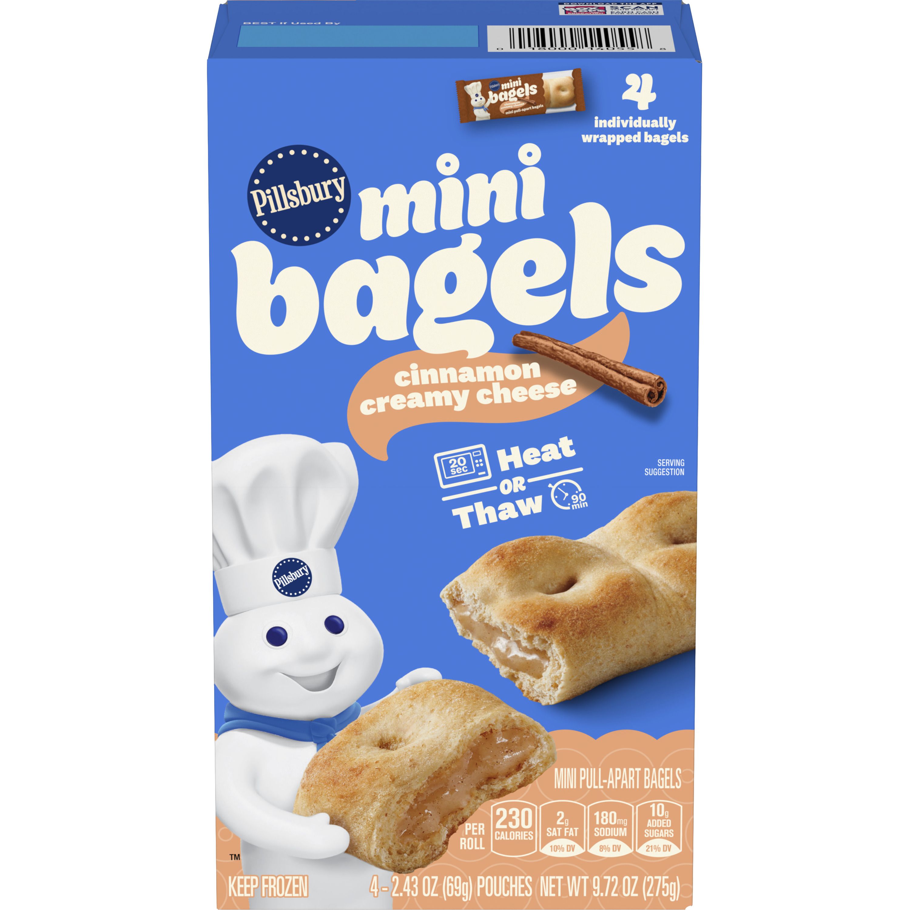 Pillsbury™ Mini Bagels Cinnamon Creamy Cheese - Front