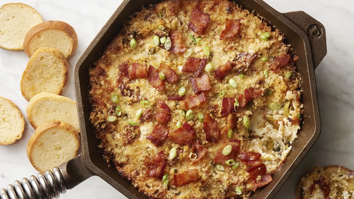 Cheesy Brussels Sprout Skillet Dip