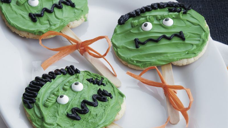 Frankenstein Cookie Pops