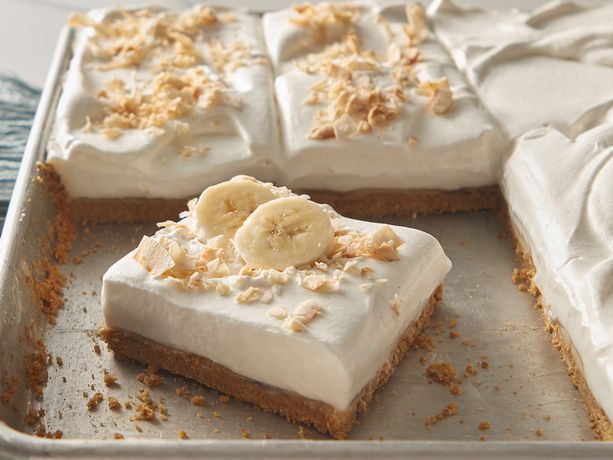 Banana Coconut Cinnamon Cream Slab Pie