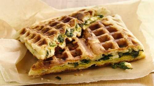 4-Ingredient Breakfast Stuffed Waffles recipe