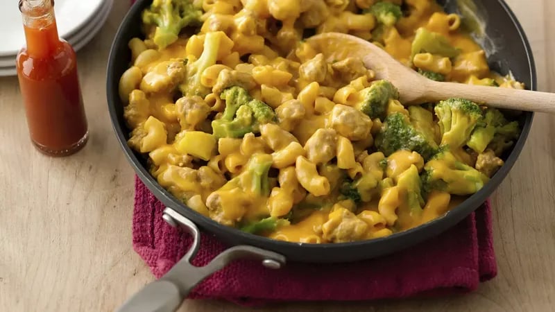 Turkey and Broccoli Cheeseburger Macaroni