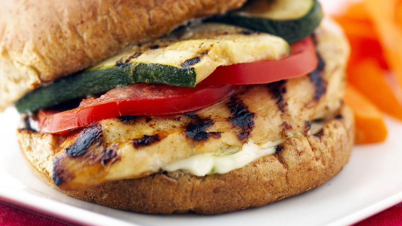 Skinny Grilled Chicken Sandwiches with Lime Dressing