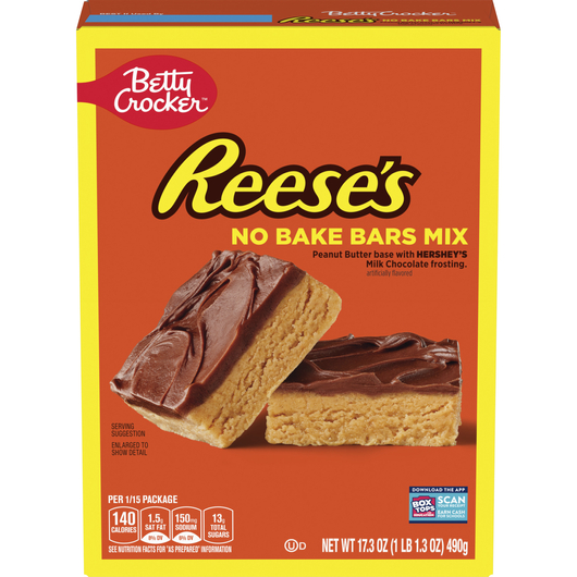 Betty Crocker REESE'S Peanut Butter No Bake Bars Mix - Front