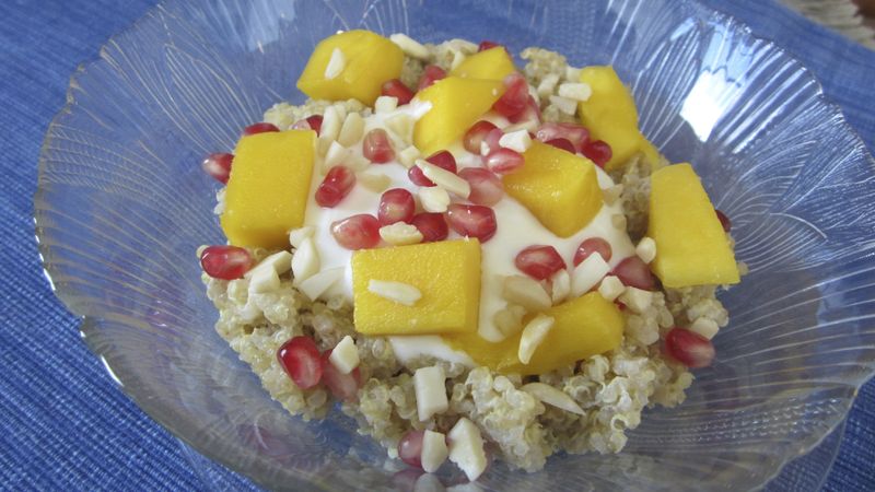 Tropical Quinoa and Fruit Breakfast Pudding