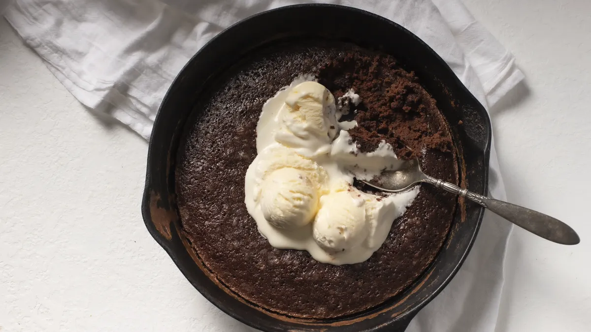 Grilled Cast Iron Skillet Brownies