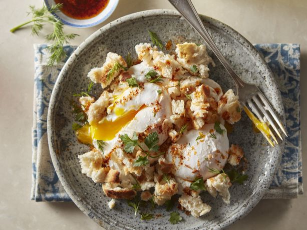 Turkish Eggs with Toasted Biscuits