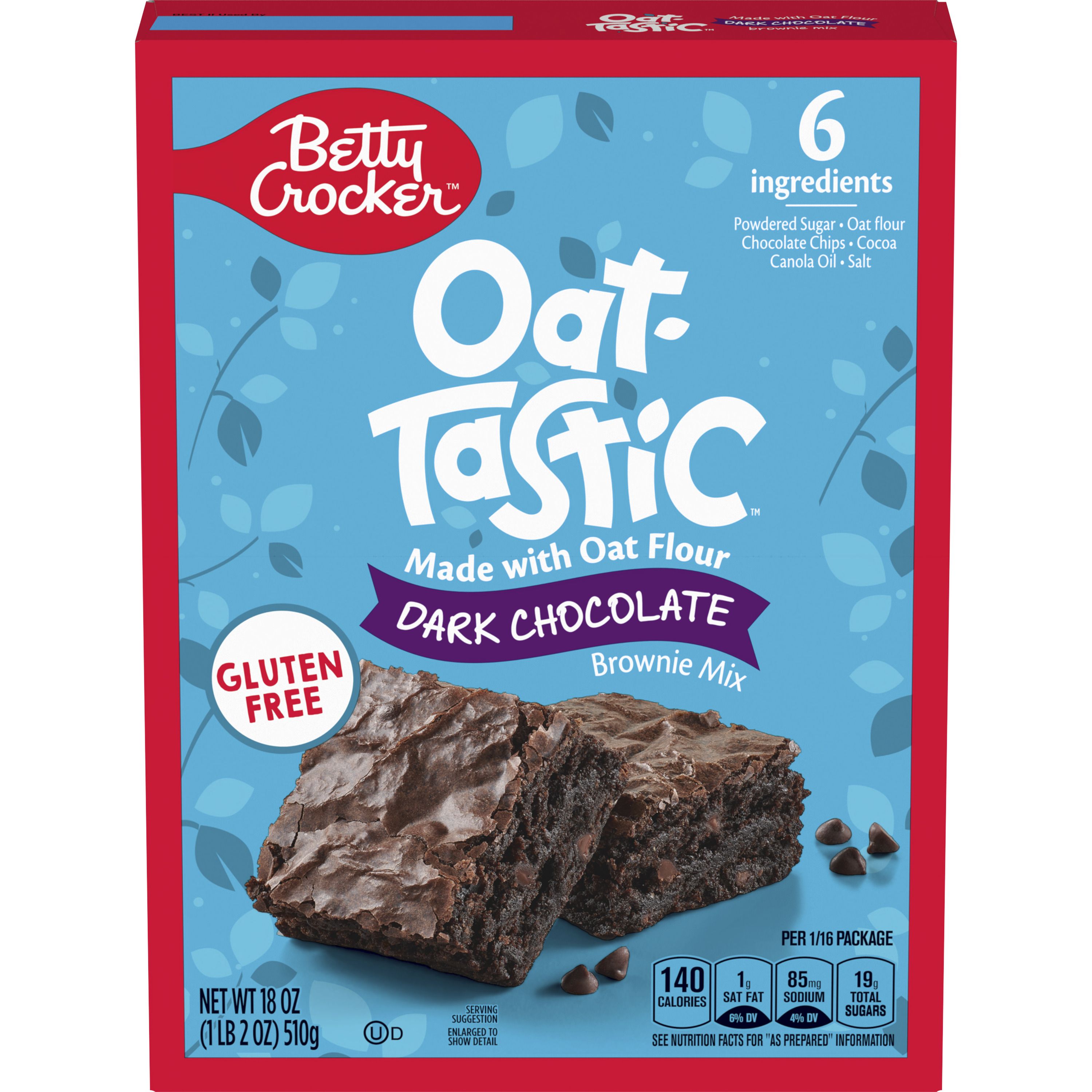 Betty Crocker Oat-Tastic Dark Chocolate Brownie Mix, 18 oz - Front