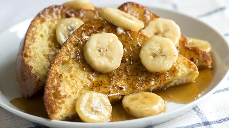 Spicy Spiked Banana French Toast