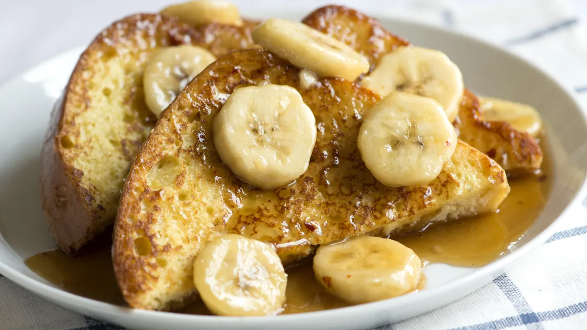 Spicy Spiked Banana French Toast