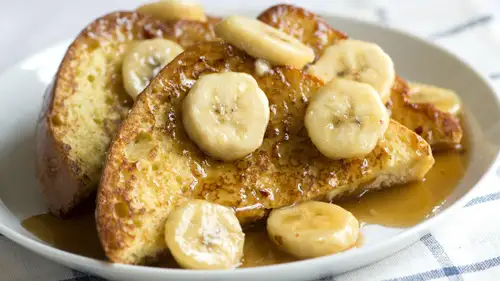 Spicy Spiked Banana French Toast