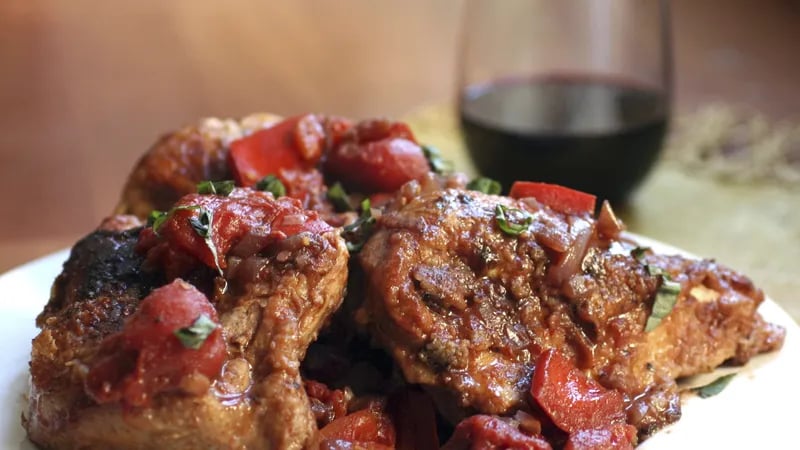 Chicken Cacciatore with Red Wine