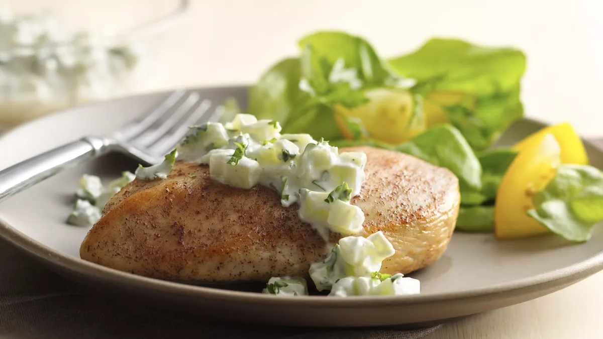 Greek Chicken with Yogurt Sauce