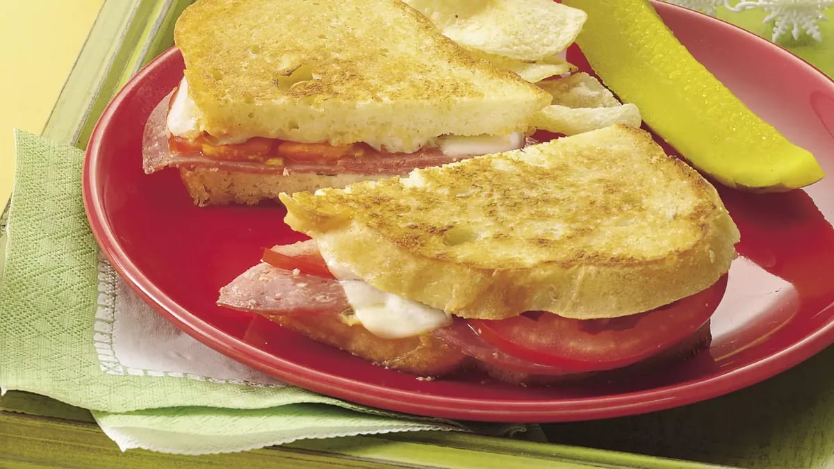 Grilled Salami Sandwiches