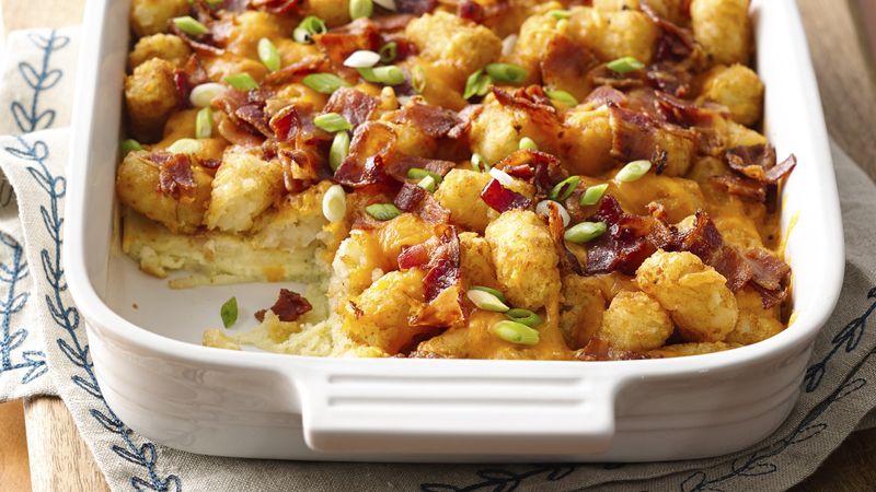 Impossibly Easy Bacon, Egg and Tot Bake (With Make-Ahead Directions)