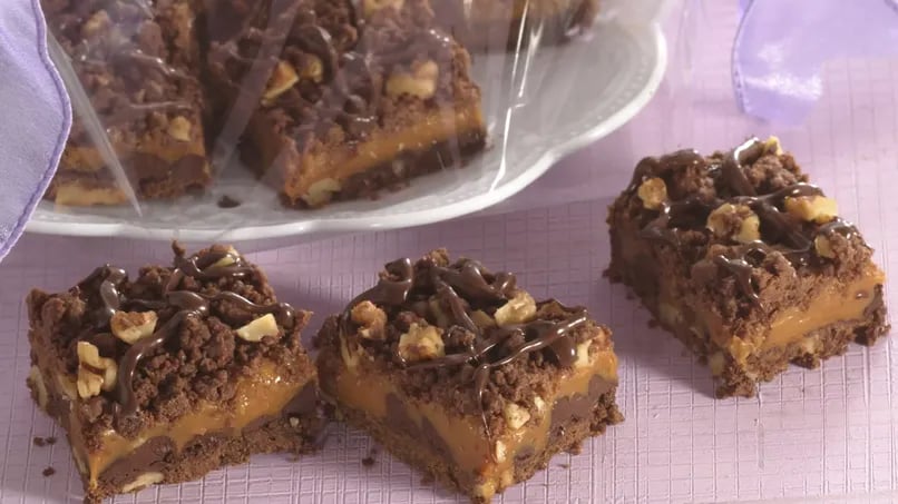 Double-Chocolate and Caramel Bars (Cookie Exchange Quantity)