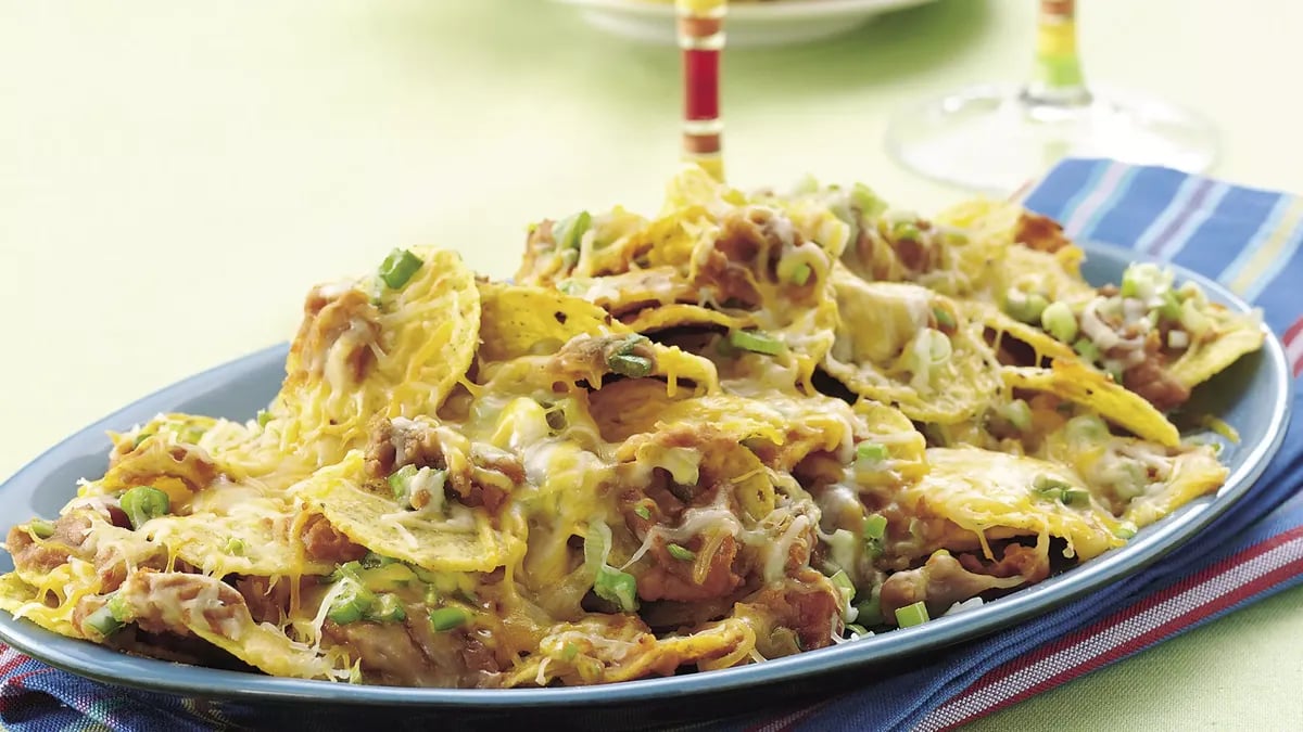 Double Cheese and Bean Nachos