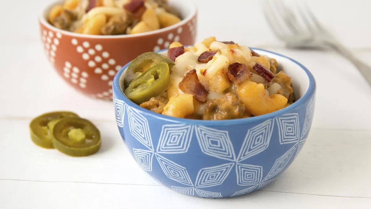 Sweet and Spicy Cheeseburger Mac