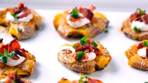 Crispy Smashed Loaded Potatoes