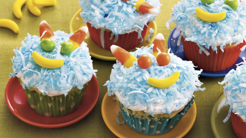 Hairy Monster Cupcakes
